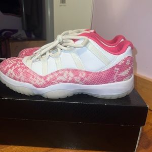Pink 11 snakeskins.